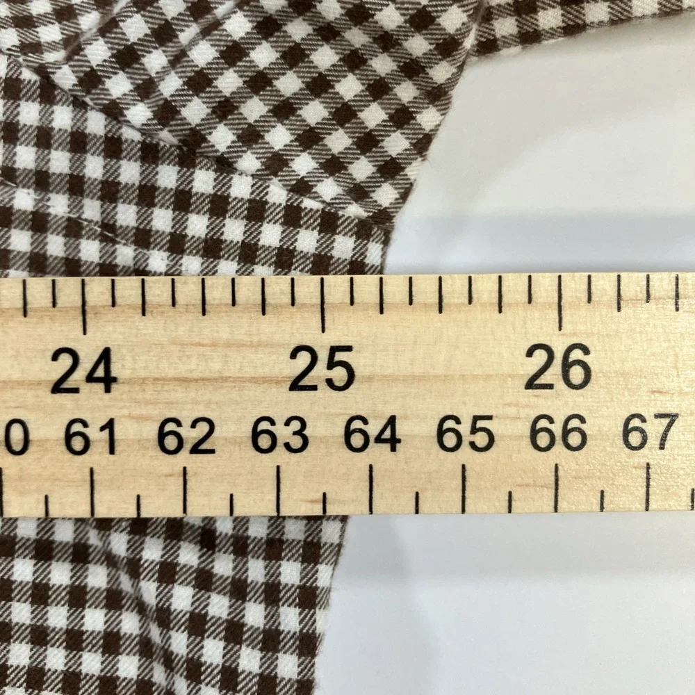 Polo‎ Ralph Lauren Shirt Mens XL Brown Gingham Check Button Down Cotton